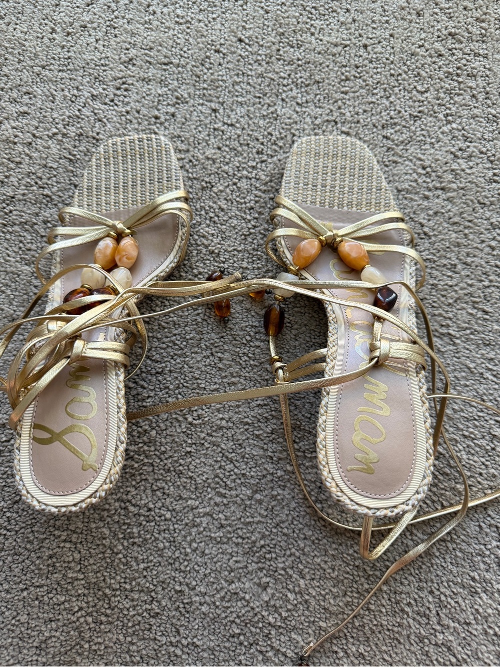 Sam Edelman Paloma sandal in amber gold - Picture 3 of 4